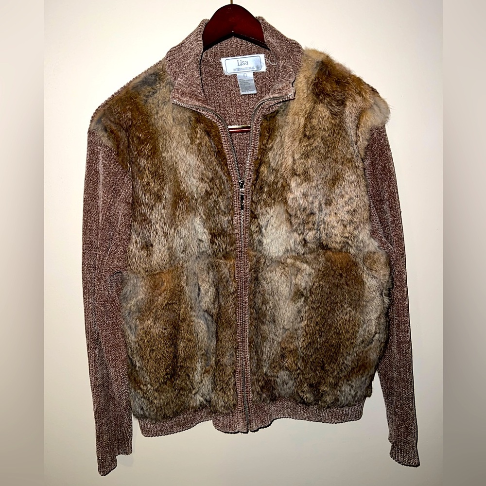Womens Rabbit Fur Jacket - Lisa International